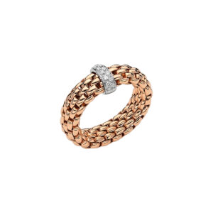Fope | Flex'it Ring Rosegold mit Diamanten