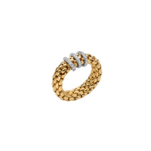 Fope | Flex'it Ring in 750 Gelbgold mit Diamanten