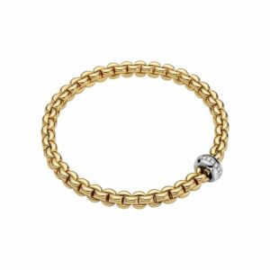 Fope | Flex it Armband in 750 Gelbgold mit Diamanten