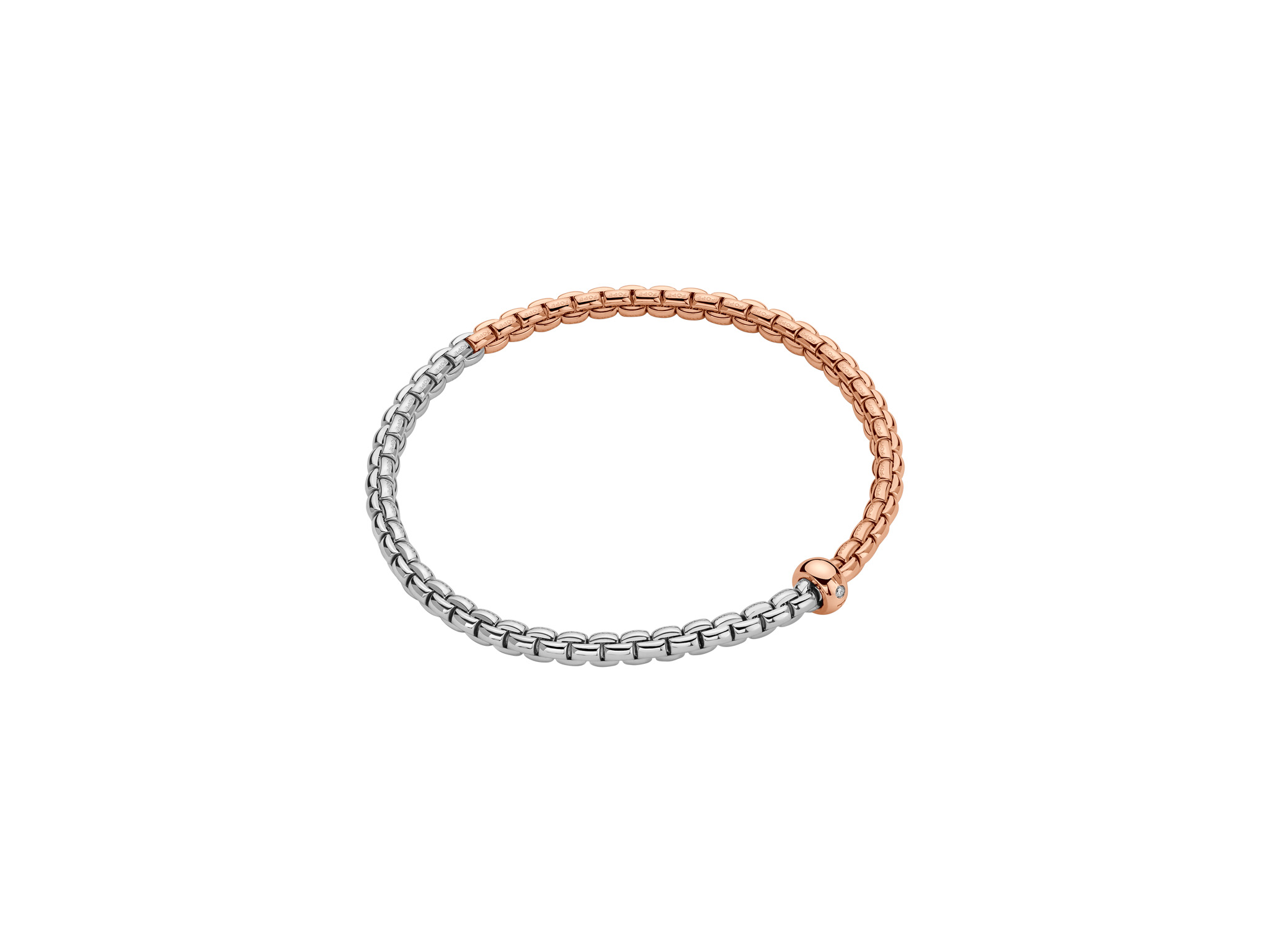 Fope | Flex it Armband in 750 Rosegold Weissgold mit Diamant