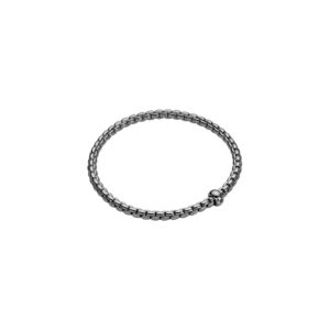 Fope | Flex it Armband in 750 Weissgold Schwarz Rhodiniert mit Diamant