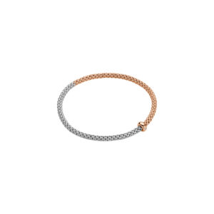 Fope | Flex it Armband in 750 Weissgold und Rosegold mit Diamant