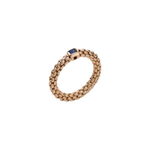 Fope | Flex'it Ring Rosegold Souls KOLLEKTION mit blauen Saphir