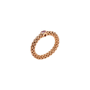 Fope | Flex'it Ring Rosegold Souls KOLLEKTION mit rosa Turmalin