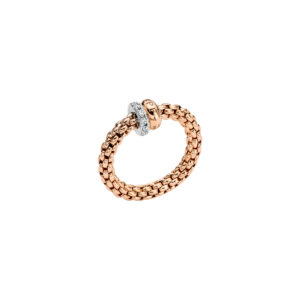 Fope | Flex it Ring in 750 Rosegold mit Diamanten