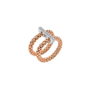 Fope | Flex it Ring in 750 Rosegold mit Diamanten