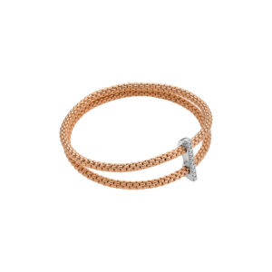 Fope | Flex it Armband in 750 Rosegold mit Diamanten