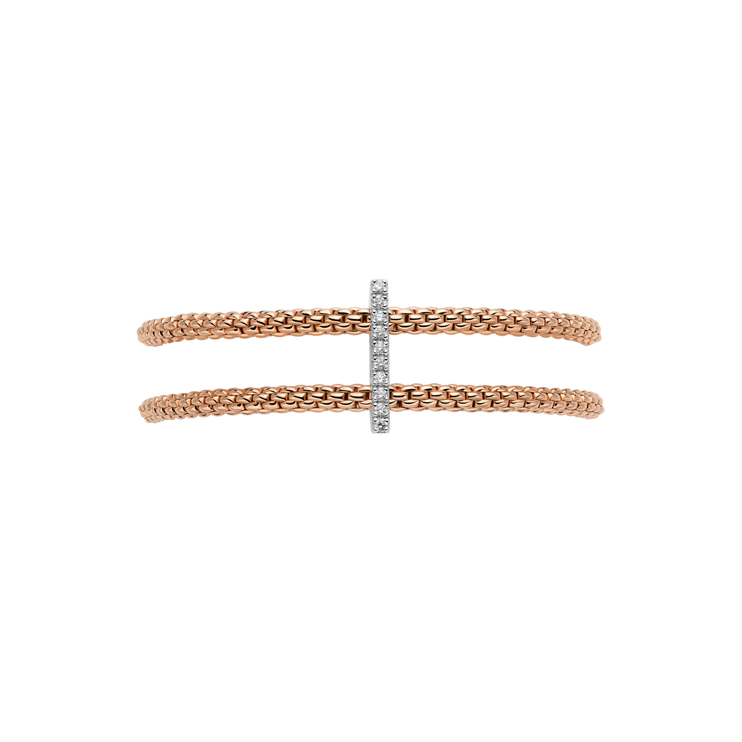 Fope | Flex it Armband in 750 Rosegold mit Diamanten – Bild 3